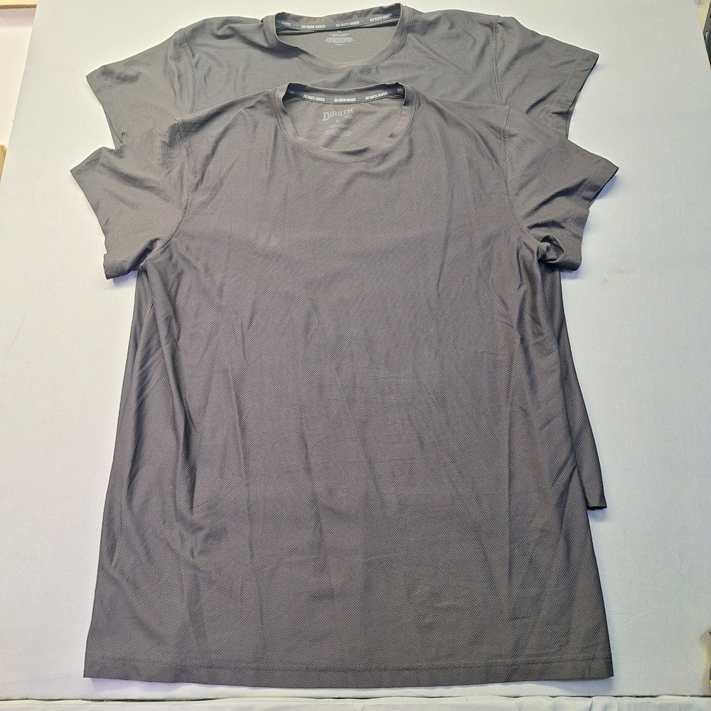 Duluth Trading Co Go Buck Naked Mens XL Black Performance T-Shirt Lot of 2
